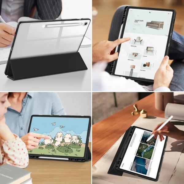 کیف اسمارت شفاف EVO تبلت Galaxy Tab S10 FE plus کیف اسمارت شفاف EVO تبلت Galaxy Tab S10 FE plus